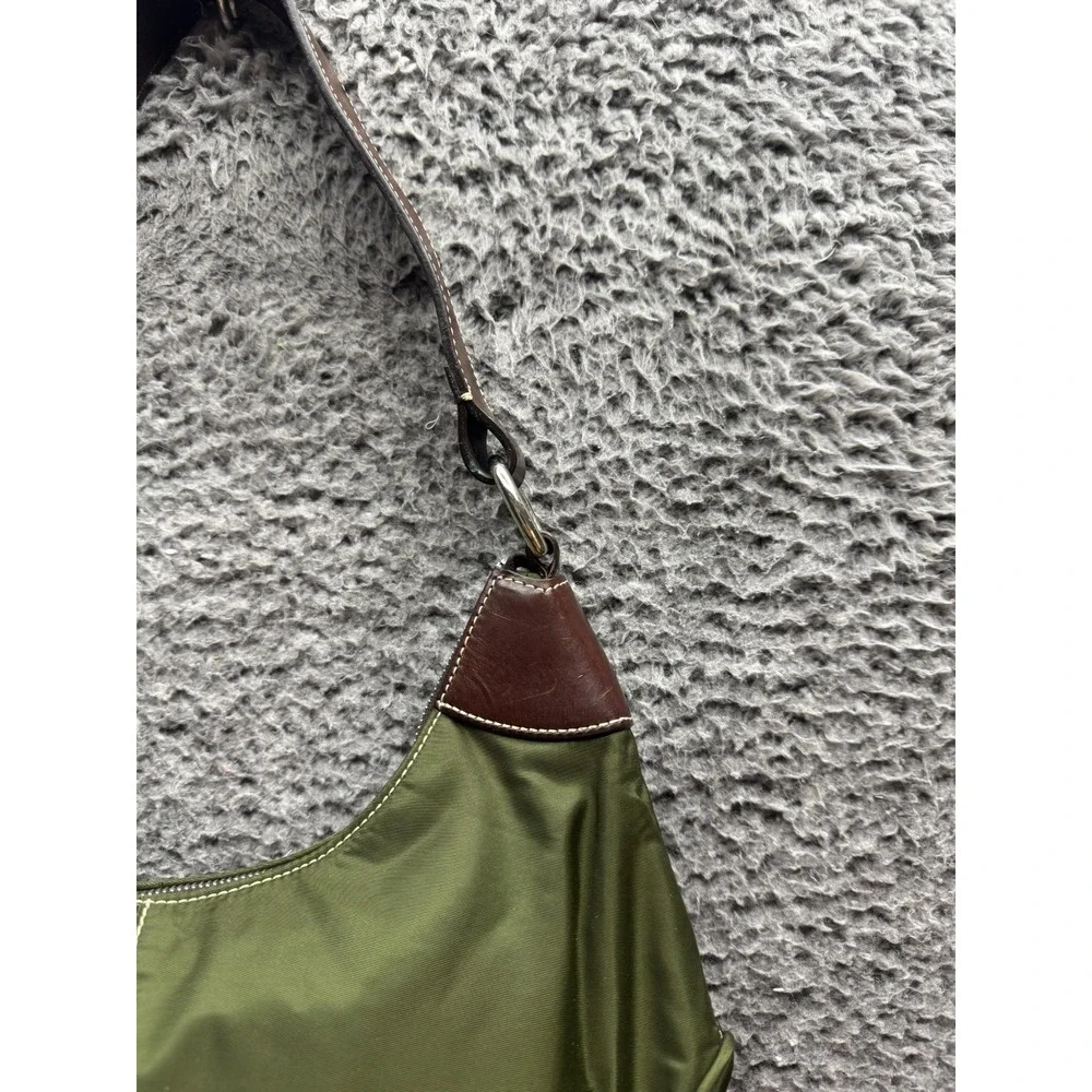 Dooney & Bourke Women's Nylon Brown Leather Strap‎ Hobo Shoulder Bag Army Green